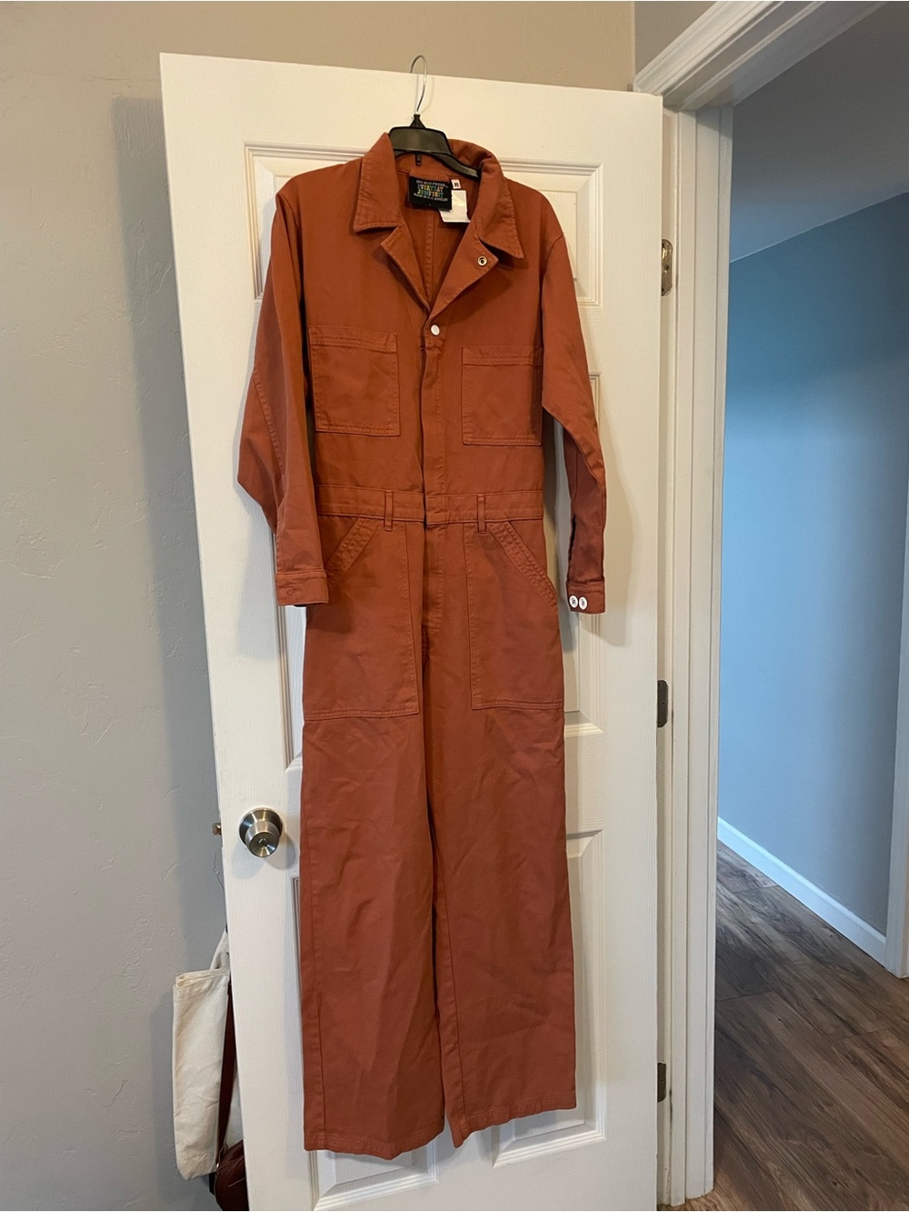 Big Bud Press Everyday Long Sleeve Jumpsuit — Clay Red